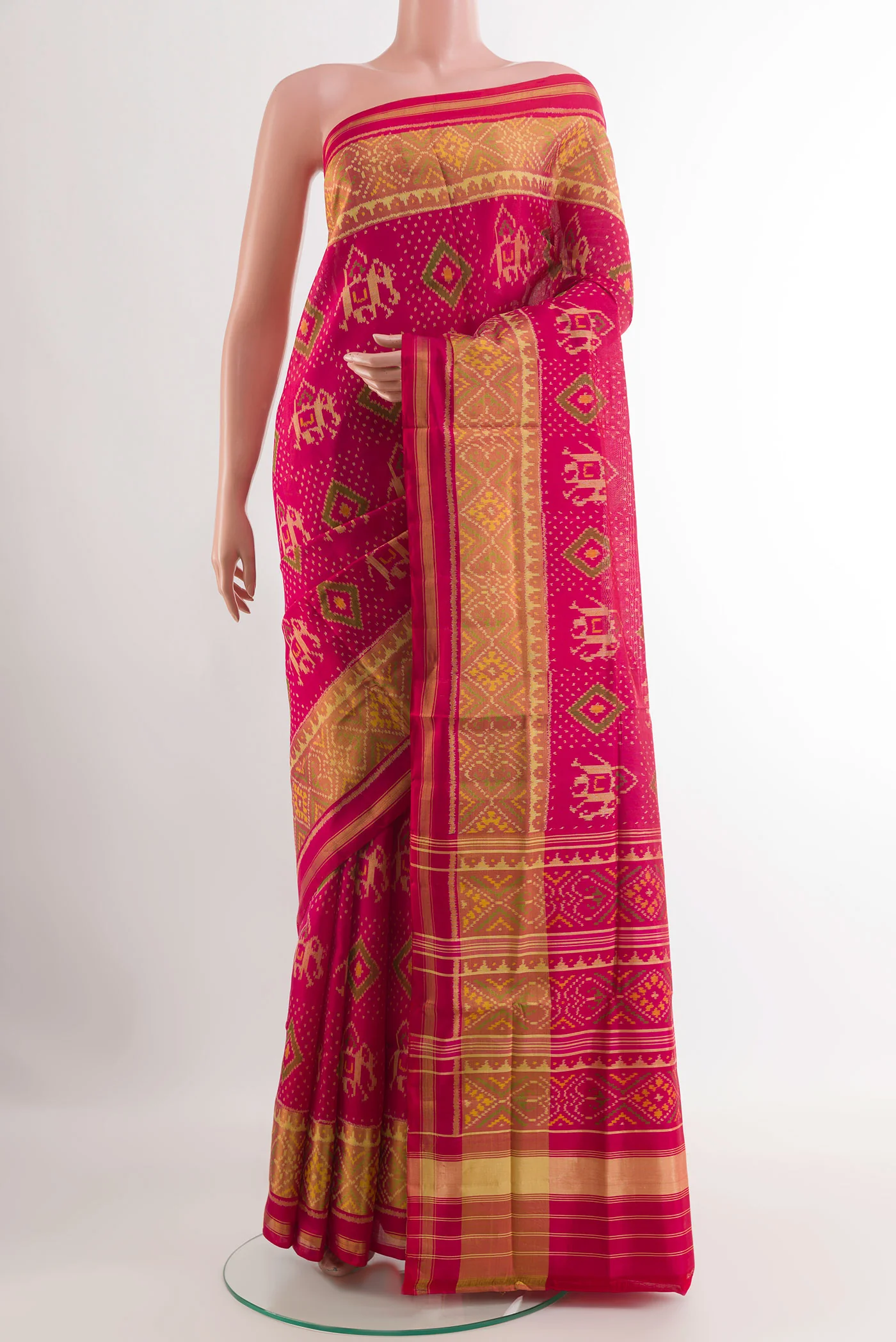 Pink Rajkot Patola Silk Saree