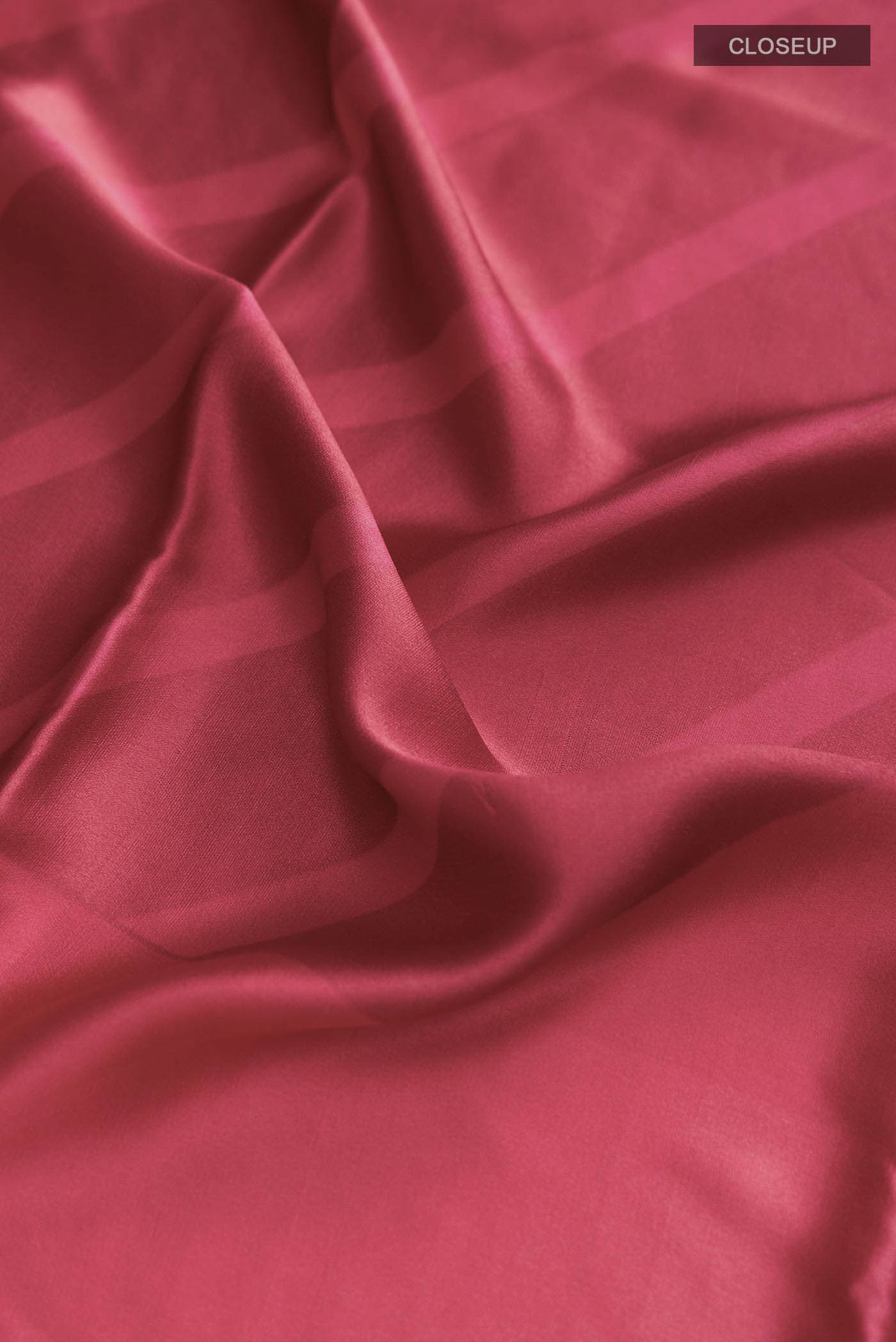 Pink Satin Crepe Saree - Image 2