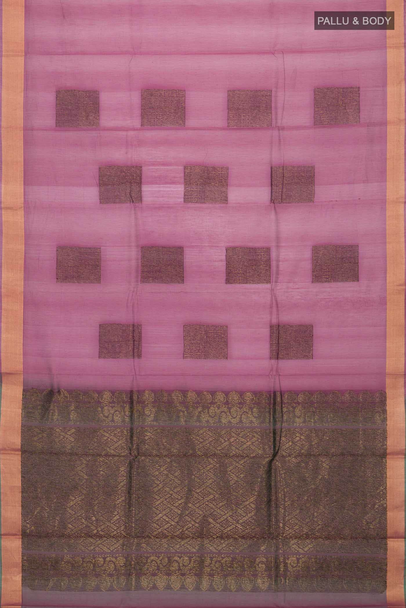 Pink Silk Cotton Saree - Image 2