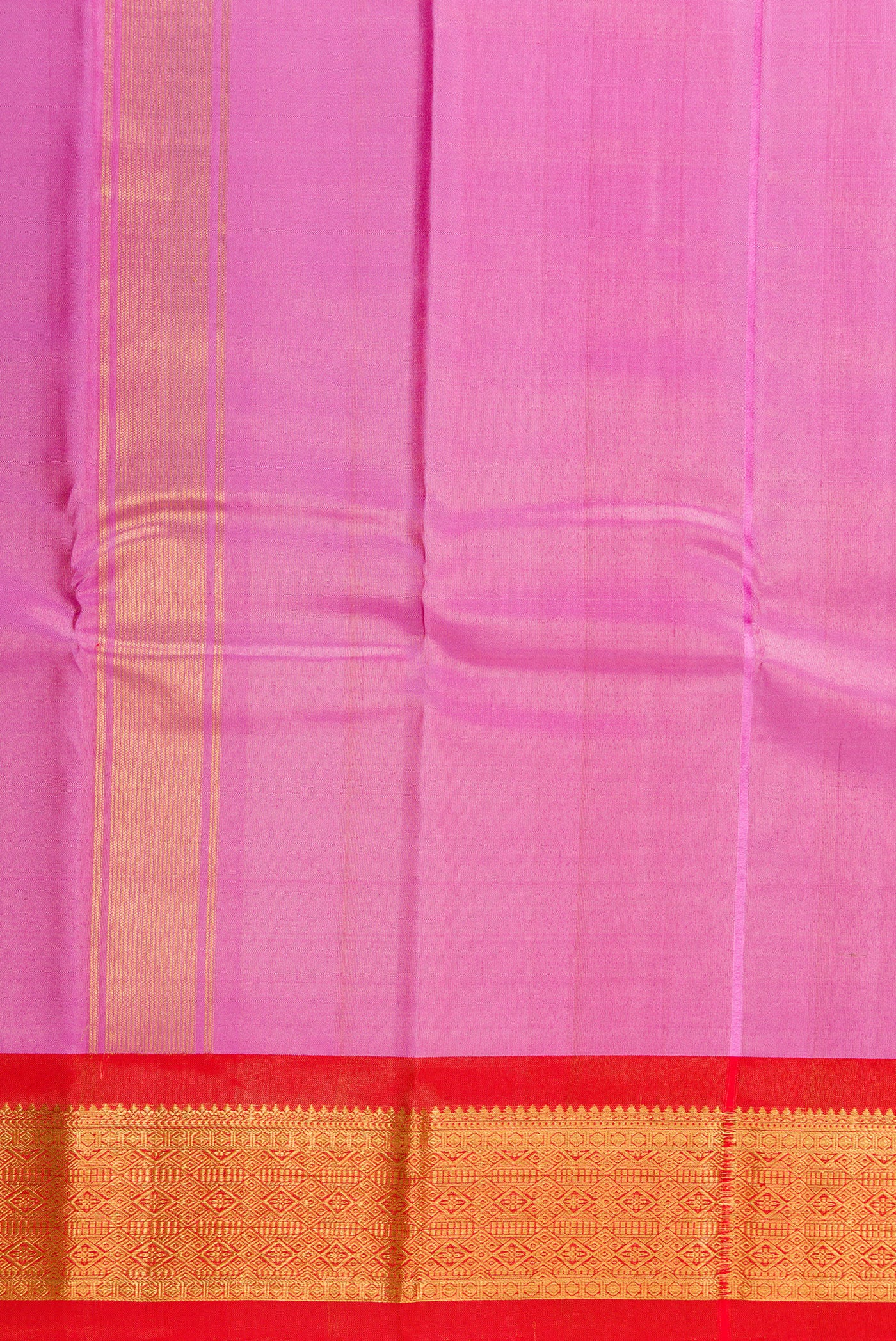 Pink Silk Dhoti With Angavastram (9X 5) Muzham - Image 3