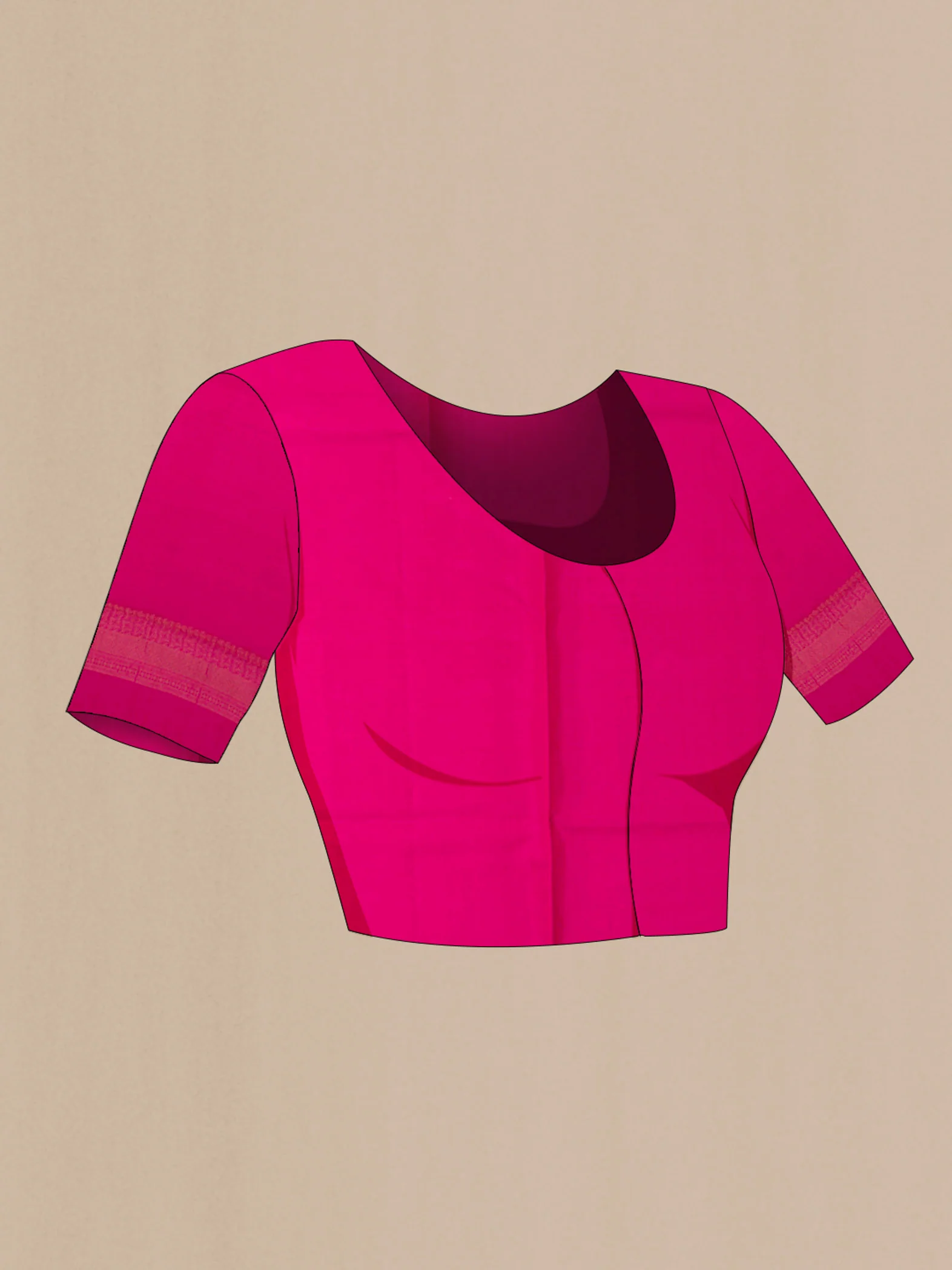 Pink Soft Silk Saree - Image 4