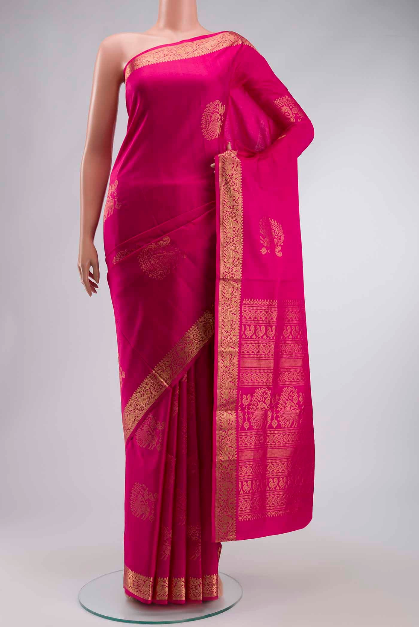 Pink Soft Silk Saree