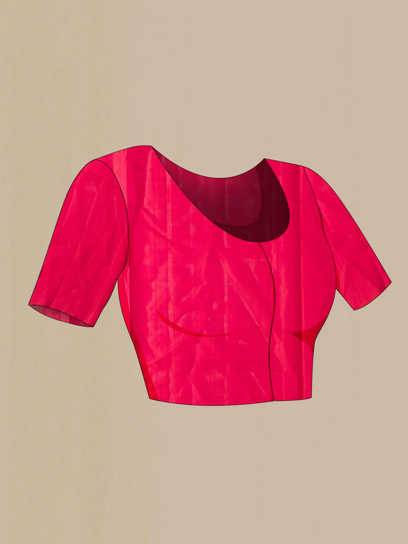 Pink Soft Silk Saree - Image 4