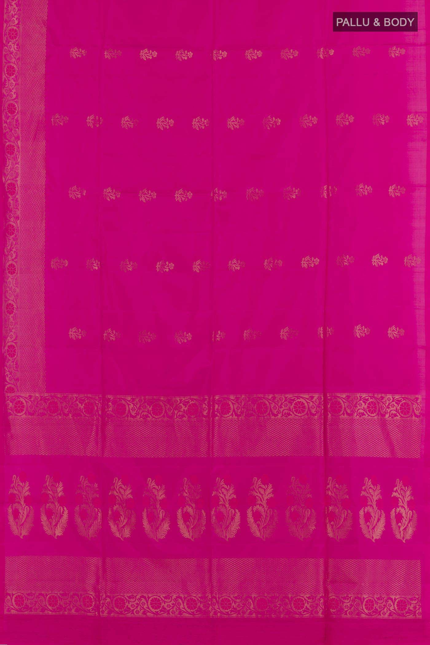 Rani Pink Soft Silk Saree - Image 3