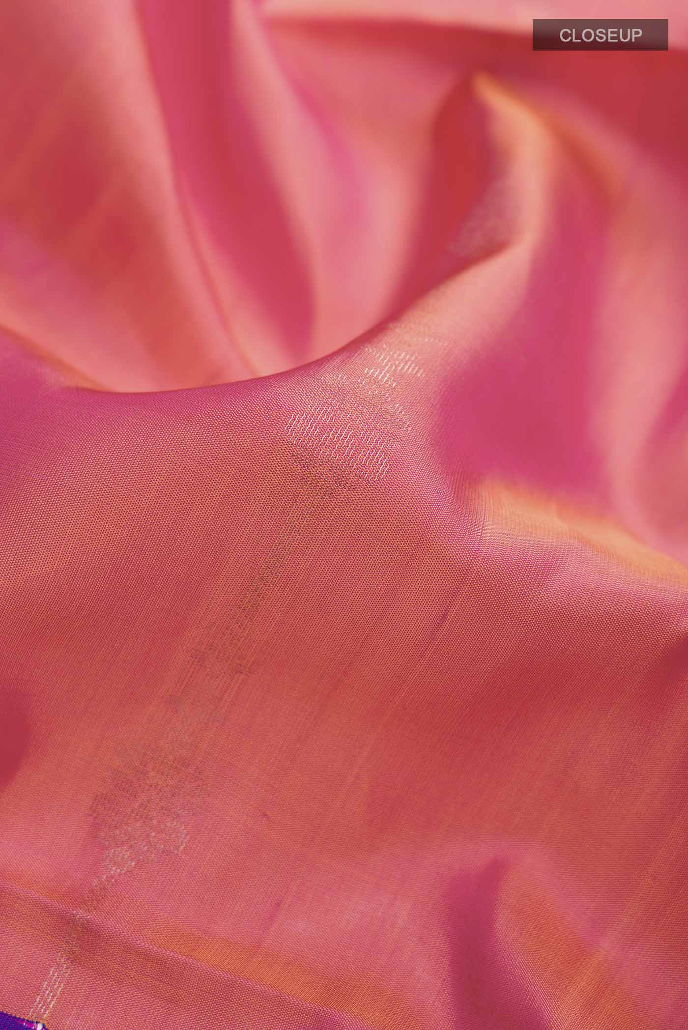 Pink Soft Silk Saree - Image 2
