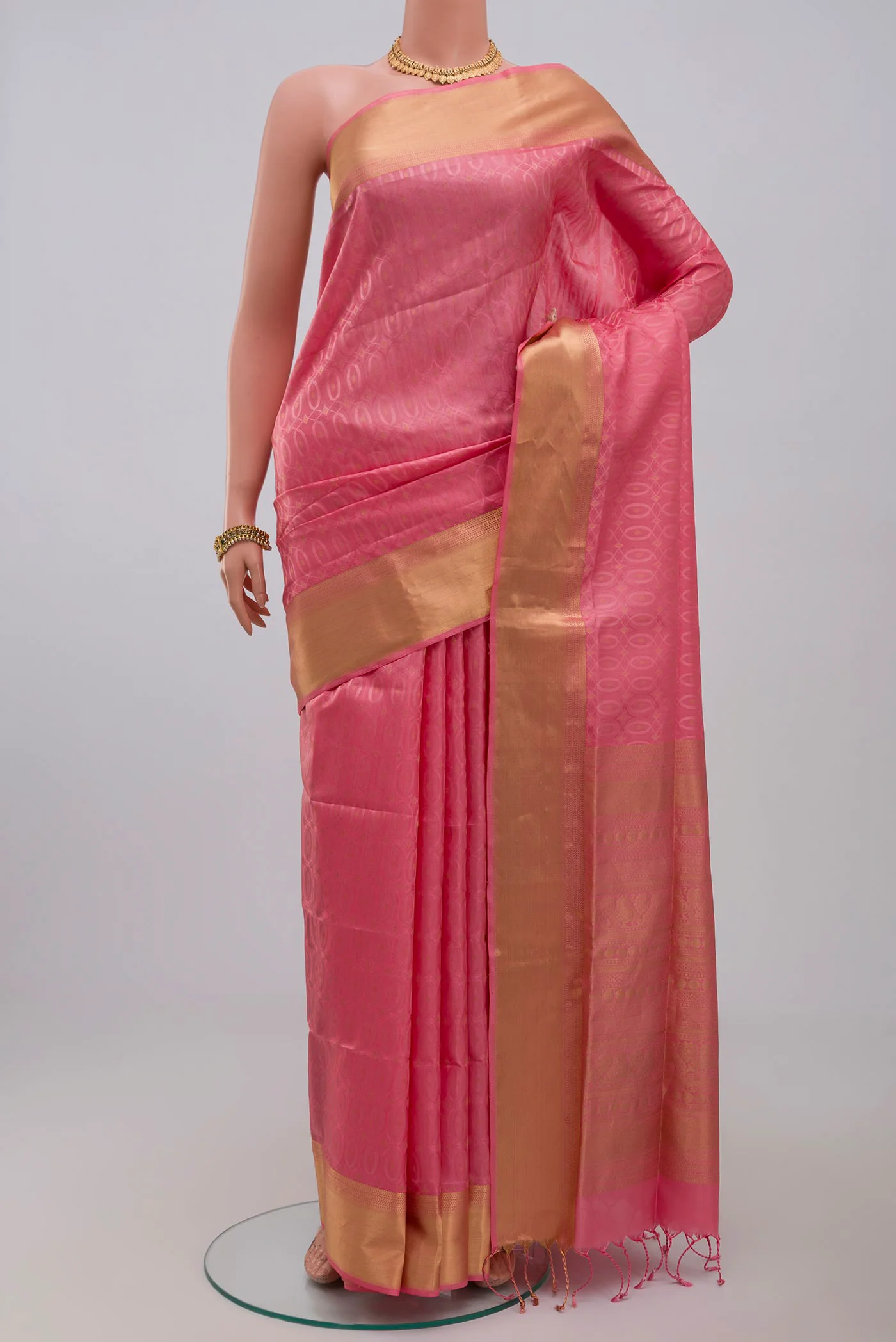 Rose pink Soft Silk Saree