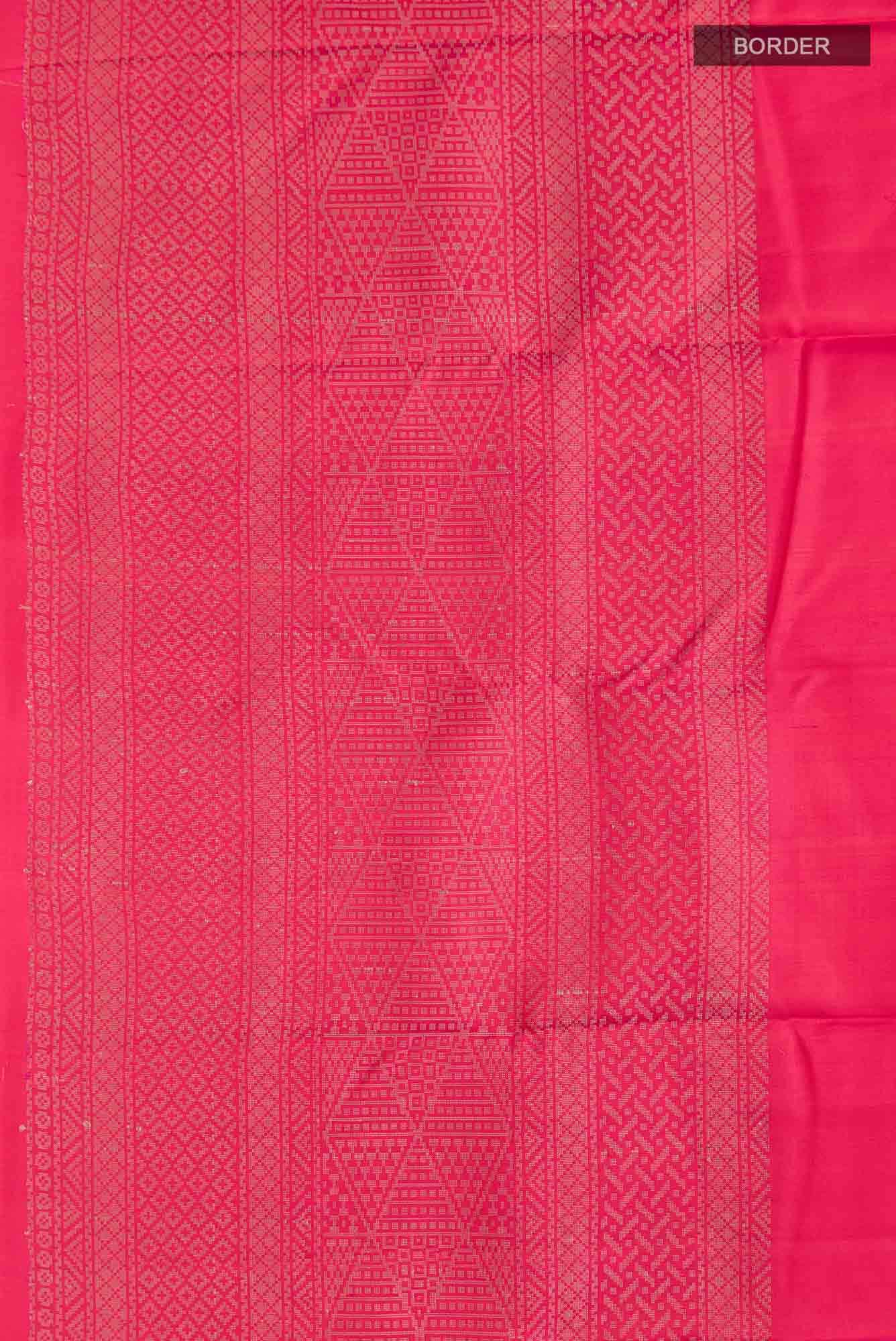 Pink Soft Silk Saree - Image 4