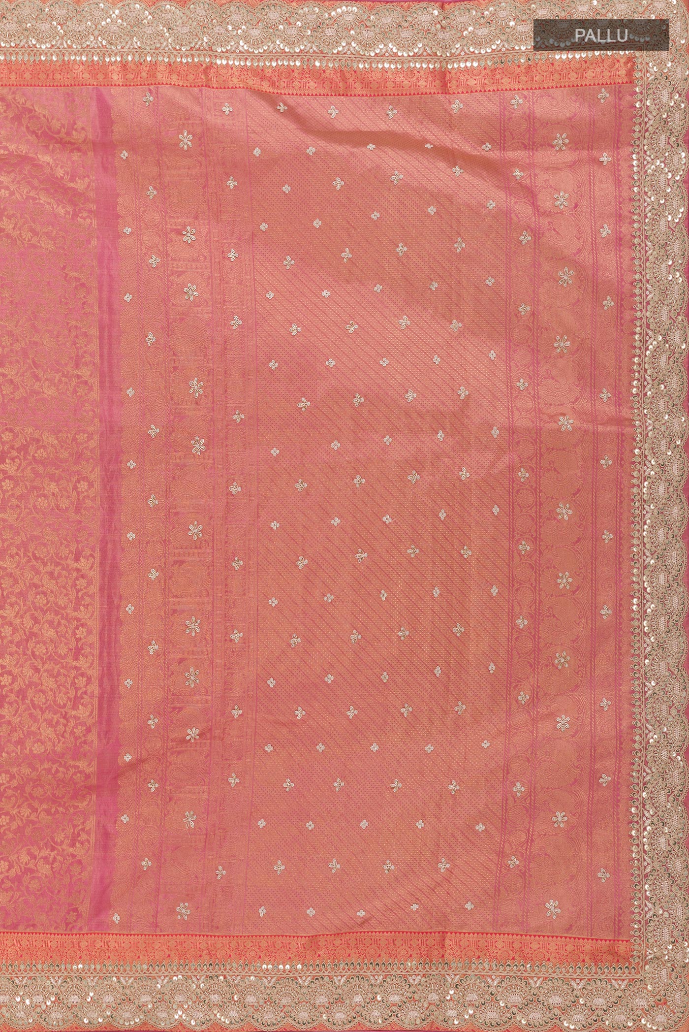 Pink Kanjivaram Tissue Silk Saree - Image 6