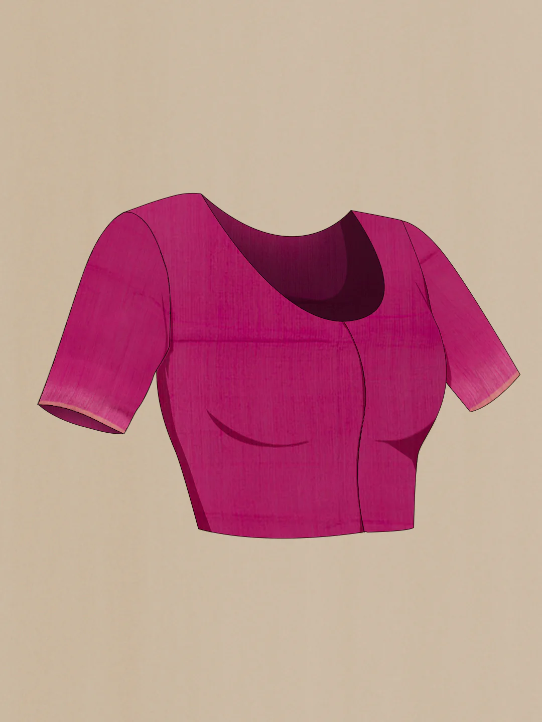 Light Magenta Tussar Silk Saree - Image 2