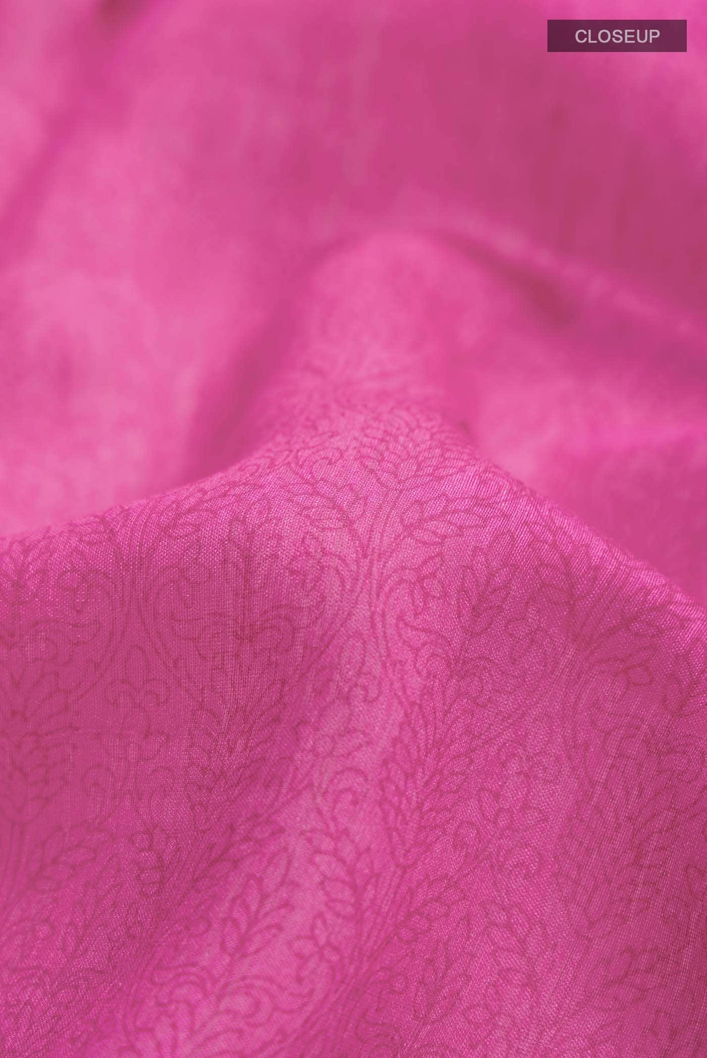 Pink Tussar Silk Saree - Image 2