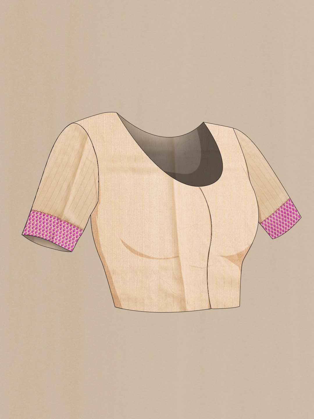 Pink Tussar Silk Saree - Image 5