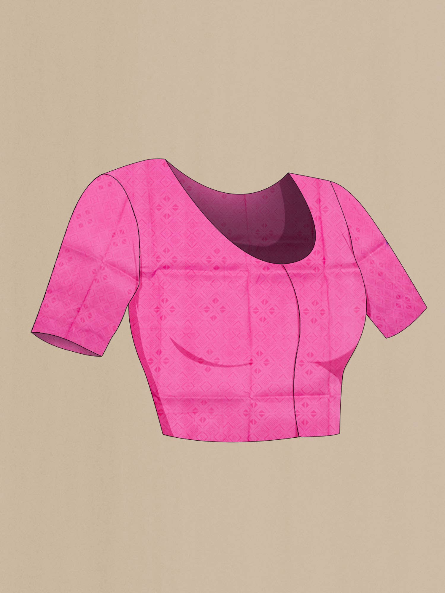 Pink Tussar Silk Saree - Image 3