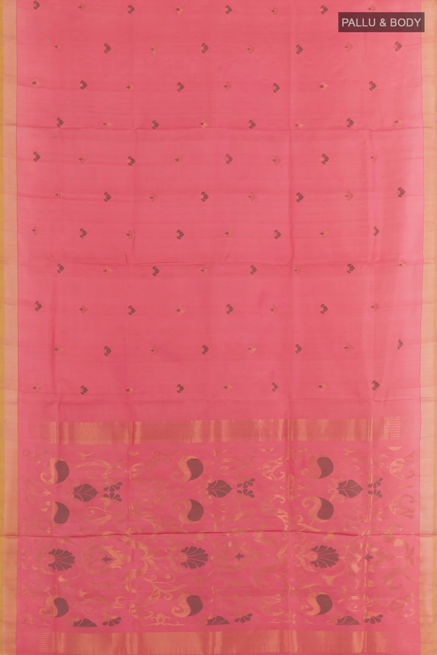 Coral Uppada Silk Saree - Image 3