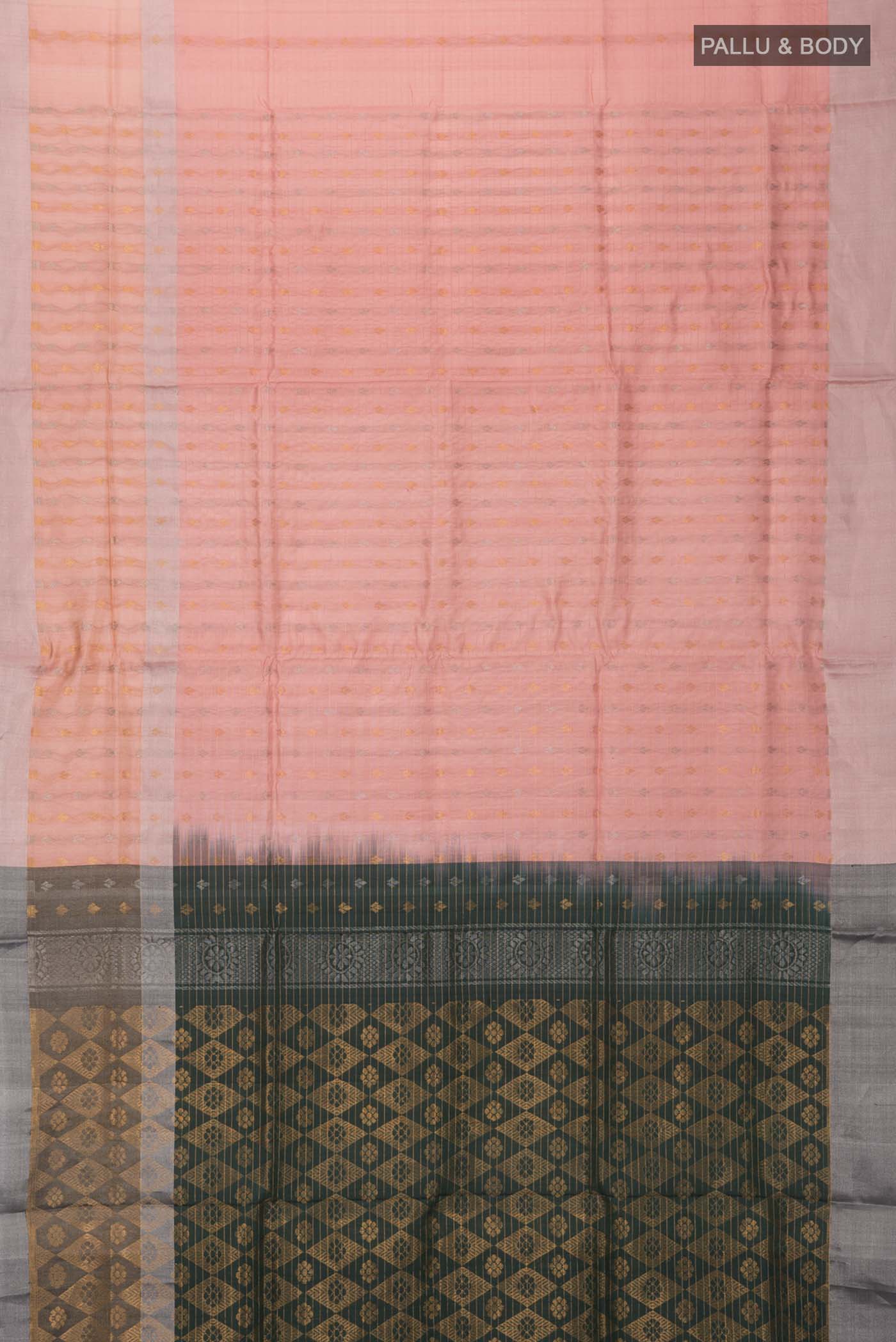Coral Uppada Silk Saree - Image 5