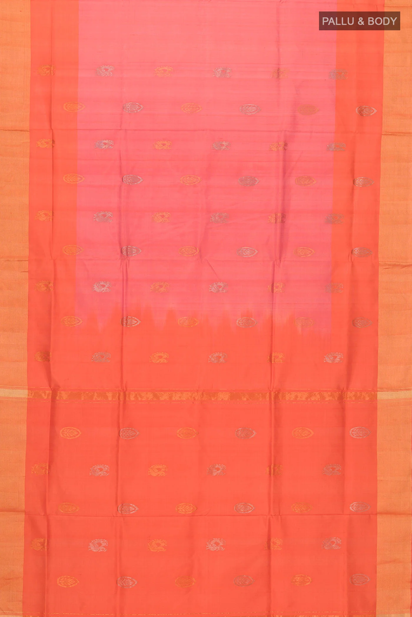 Coral Uppada Silk Saree - Image 5