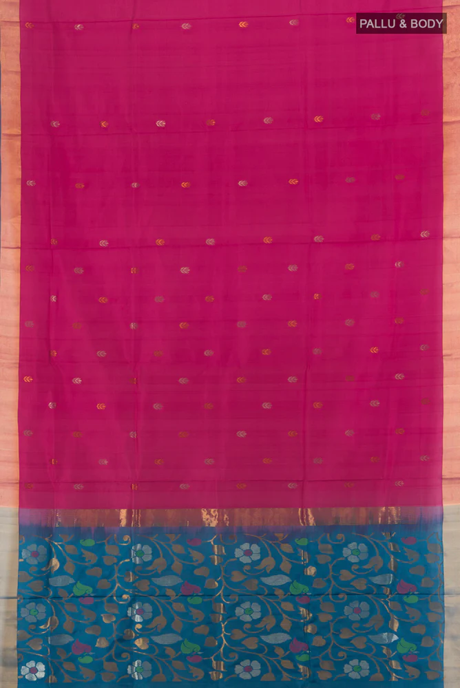 Pink Uppada Silk Saree - Image 5