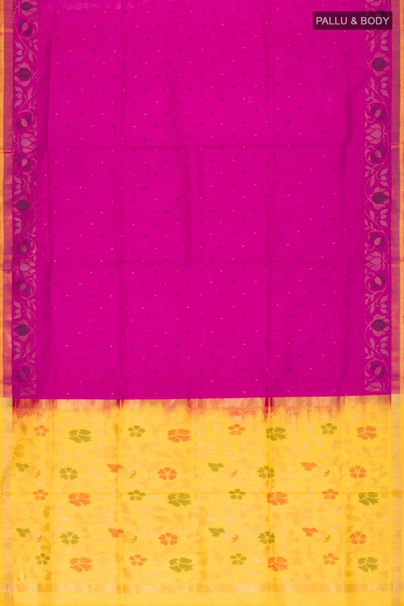 Magenta Uppada Silk Saree - Image 4