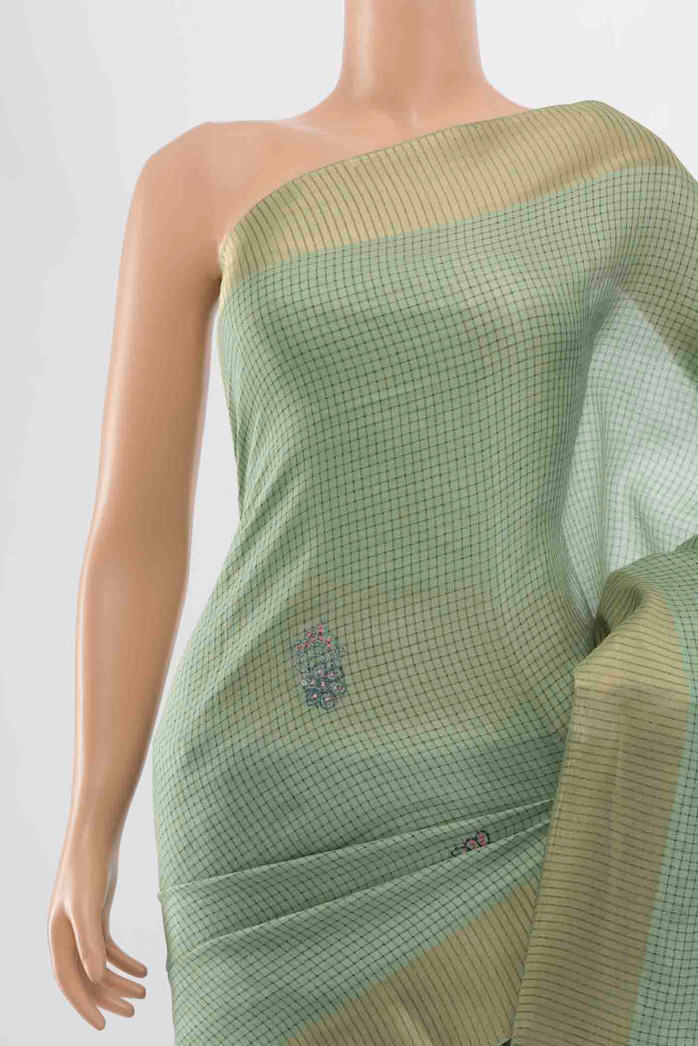 Pista Green Art Silk Saree - Image 2