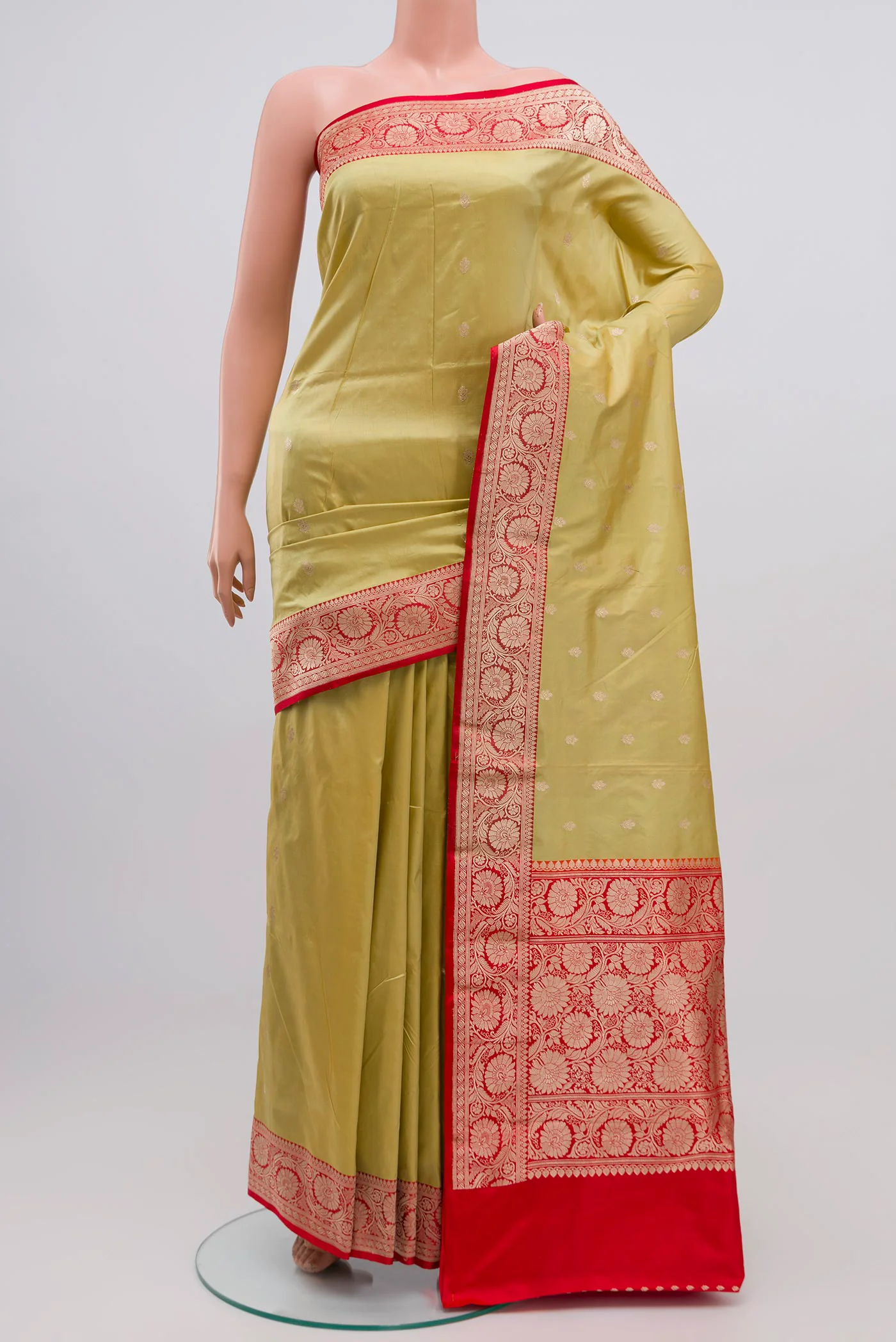 Sandal Banarasi Katan Silk Saree