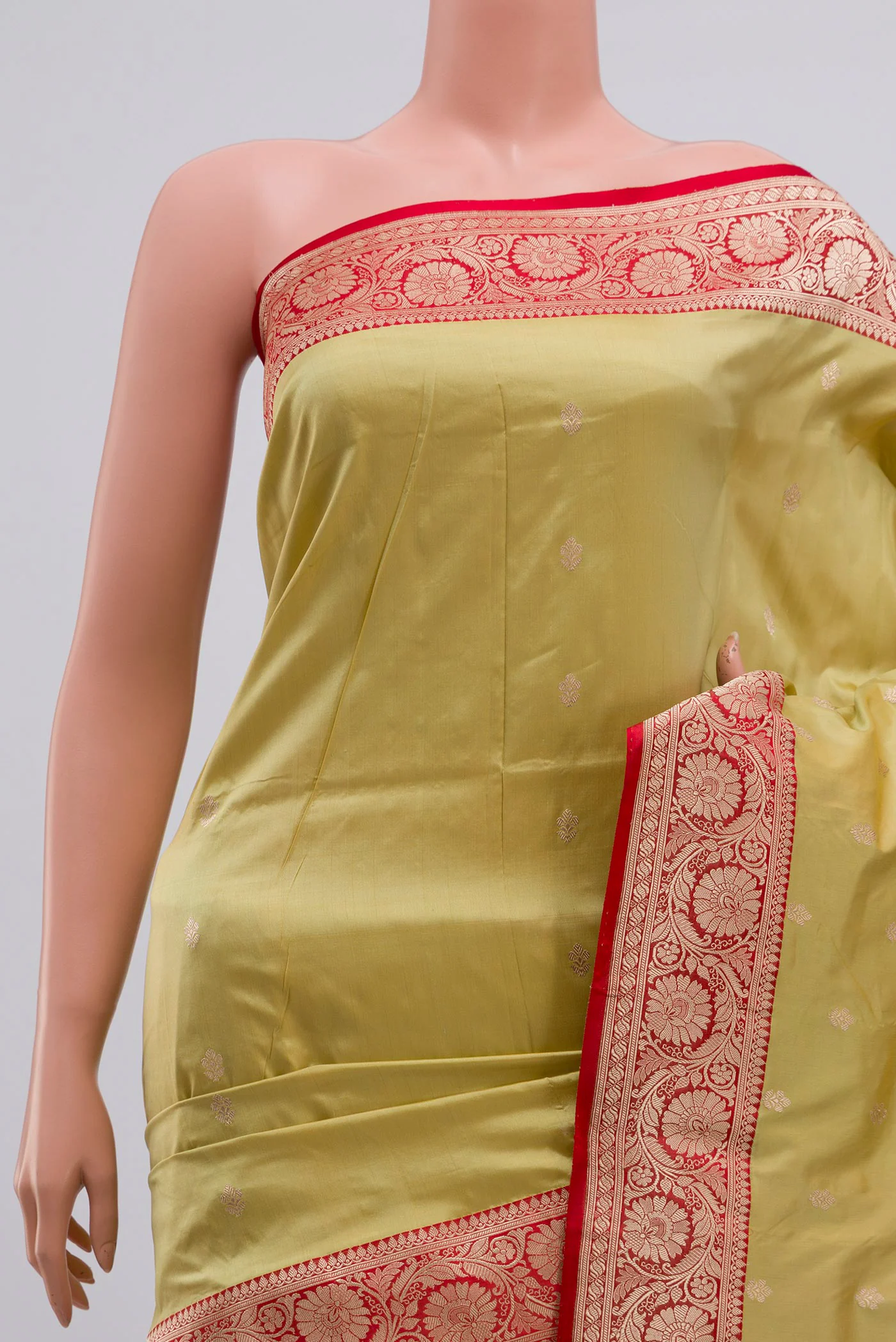 Sandal Banarasi Katan Silk Saree - Image 2