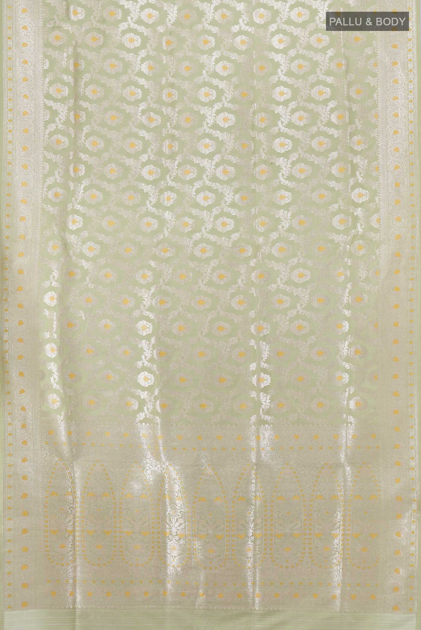 Light Green Banarasi Silk Saree - Image 5