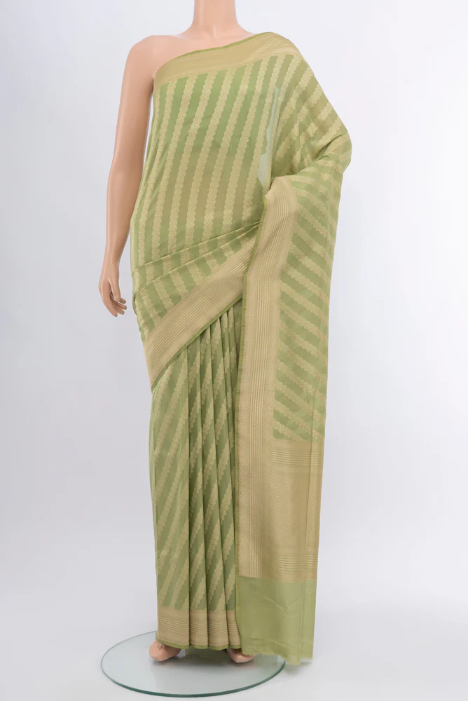 Light Green Banarasi Silk Saree