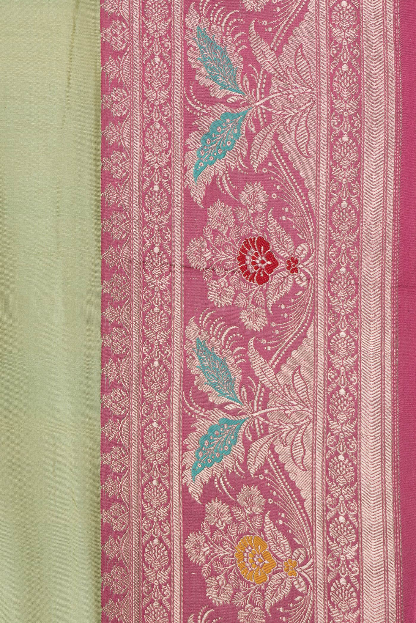 Pista Green Banarasi Katan Silk Saree - Image 3
