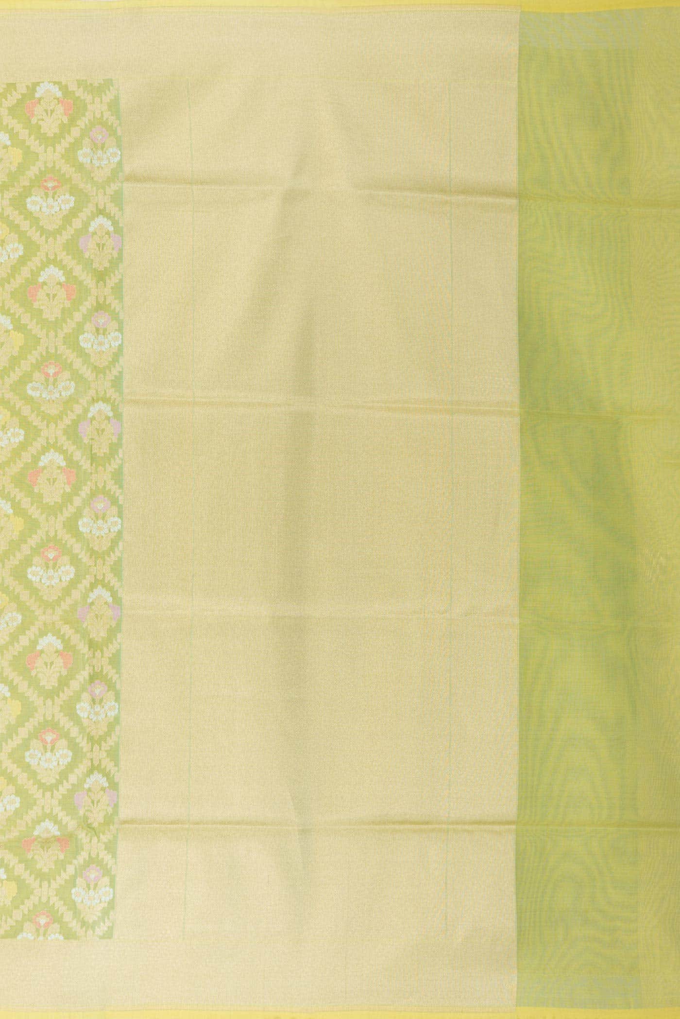 Pista Green Dual Tone Banarasi Silk Saree - Image 5
