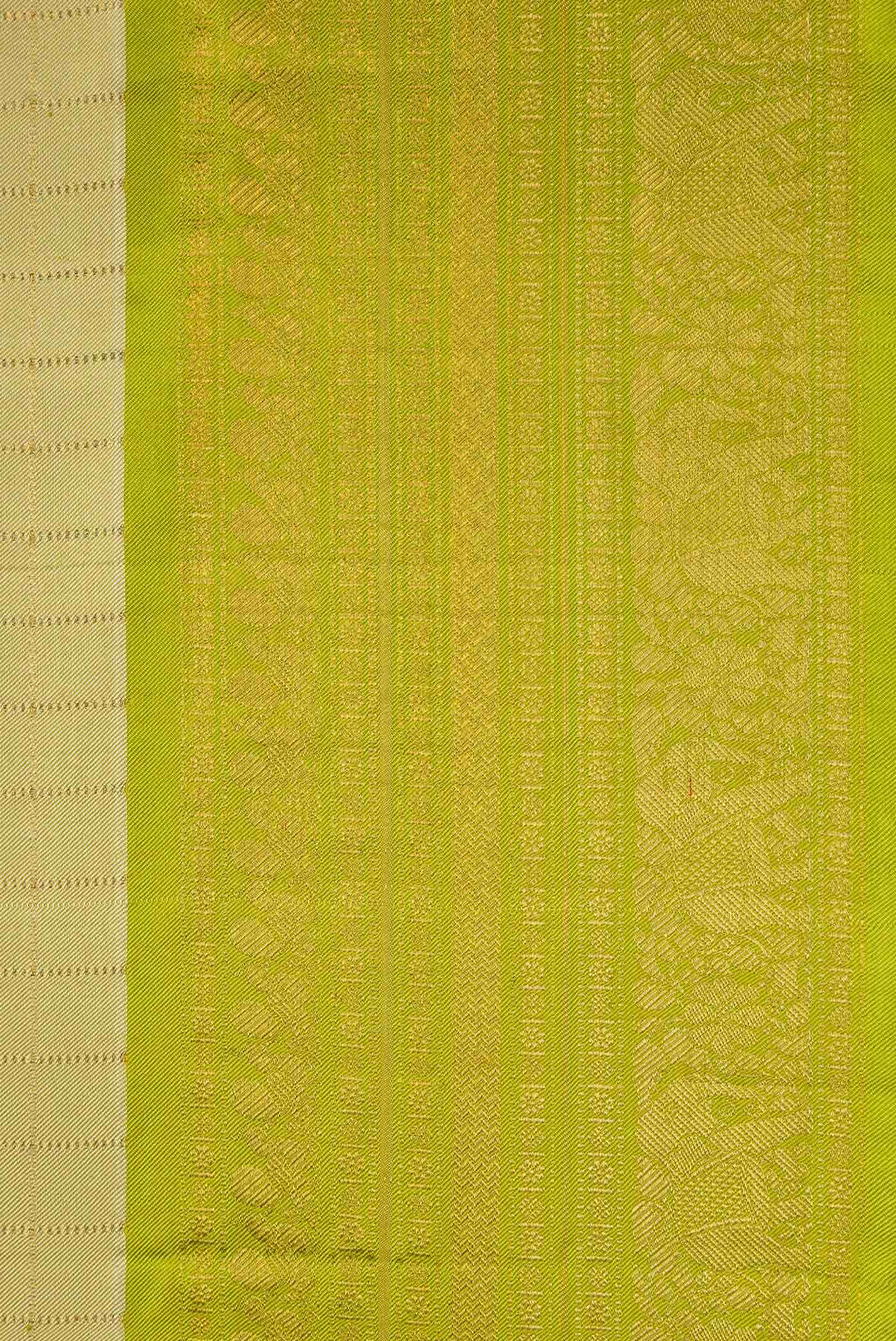 Pista Green Dual Tone Double Ikat Saree - Image 11