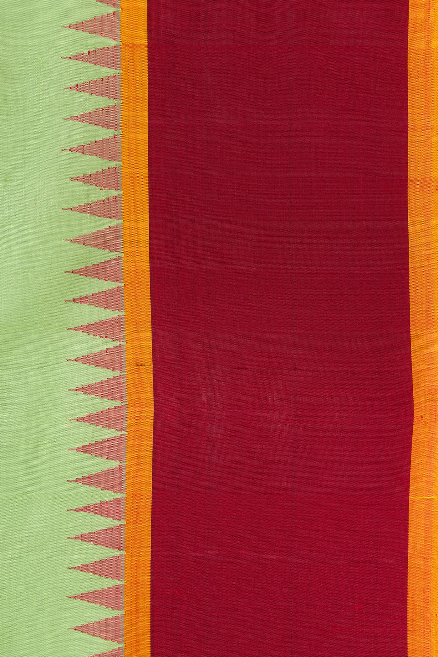 Pista Green Gadwal Silk Saree - Image 3