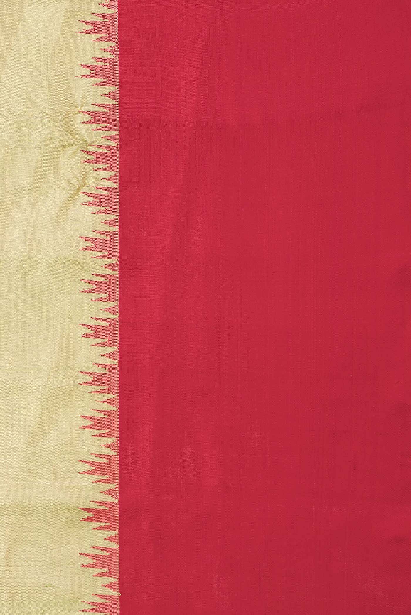 Cream Gadwal Silk Saree - Image 5