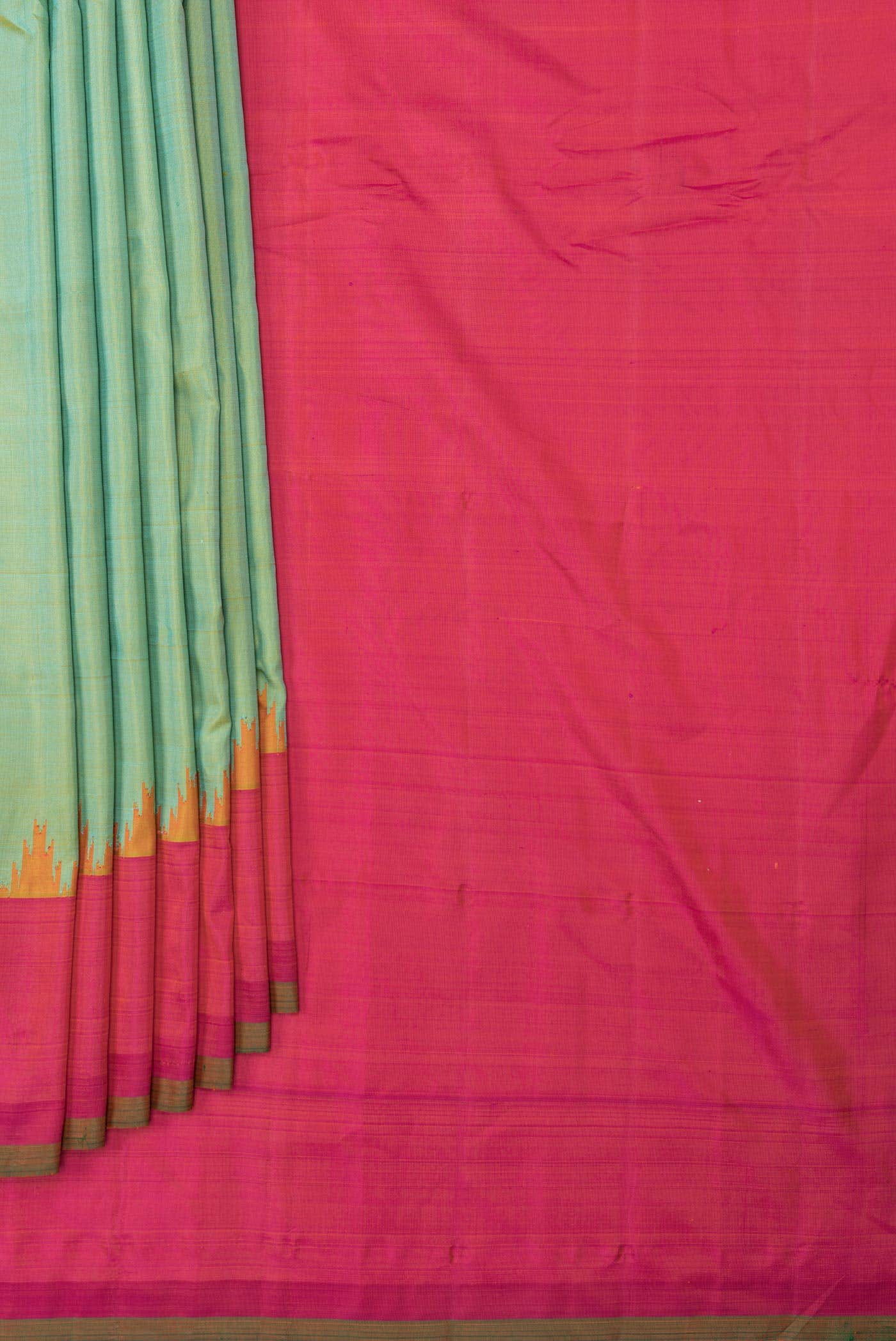 Pista Green Dual Tone Gadwal Silk Saree - Image 2