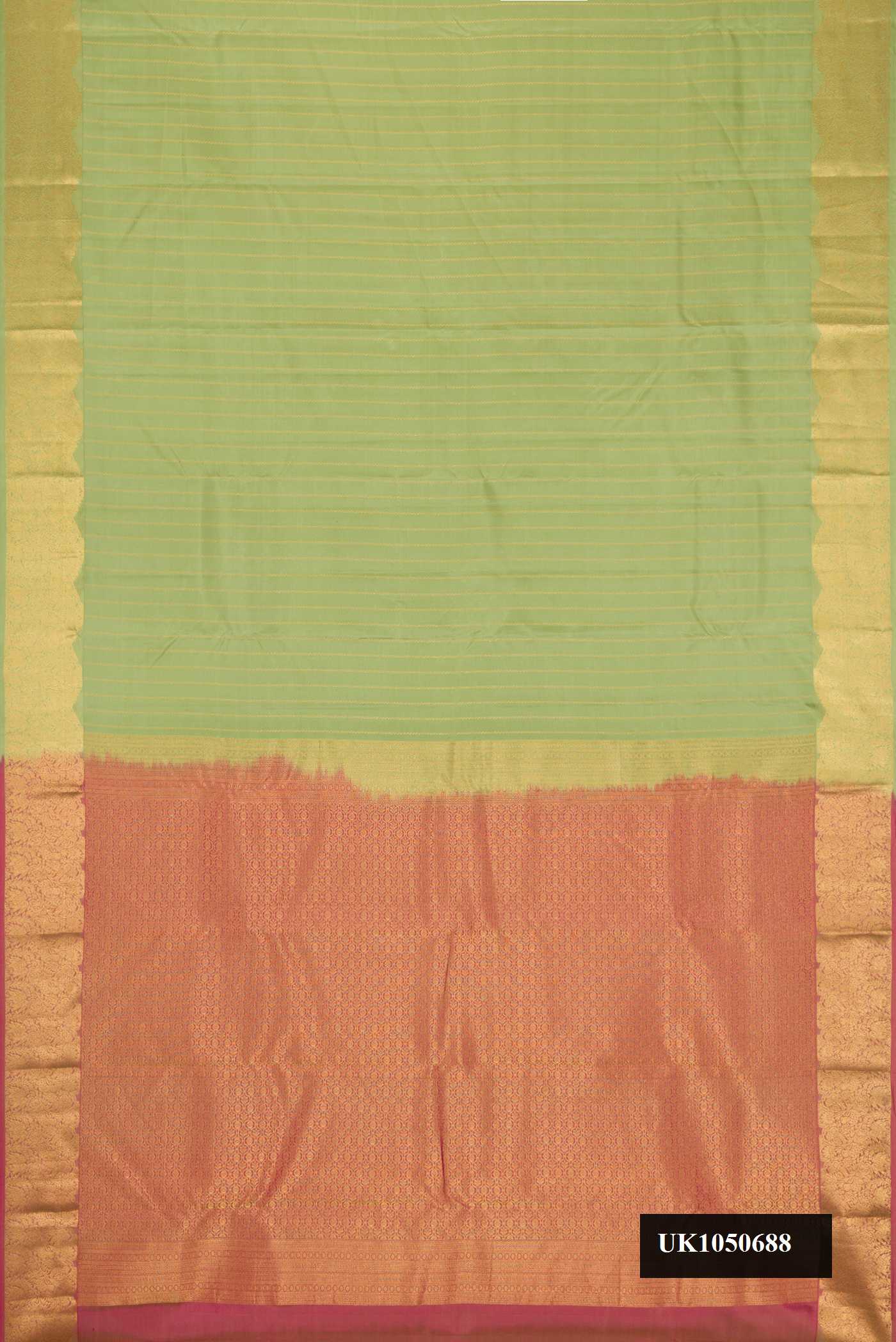 Pista Green Dual Tone Kanchipuram Silk Saree