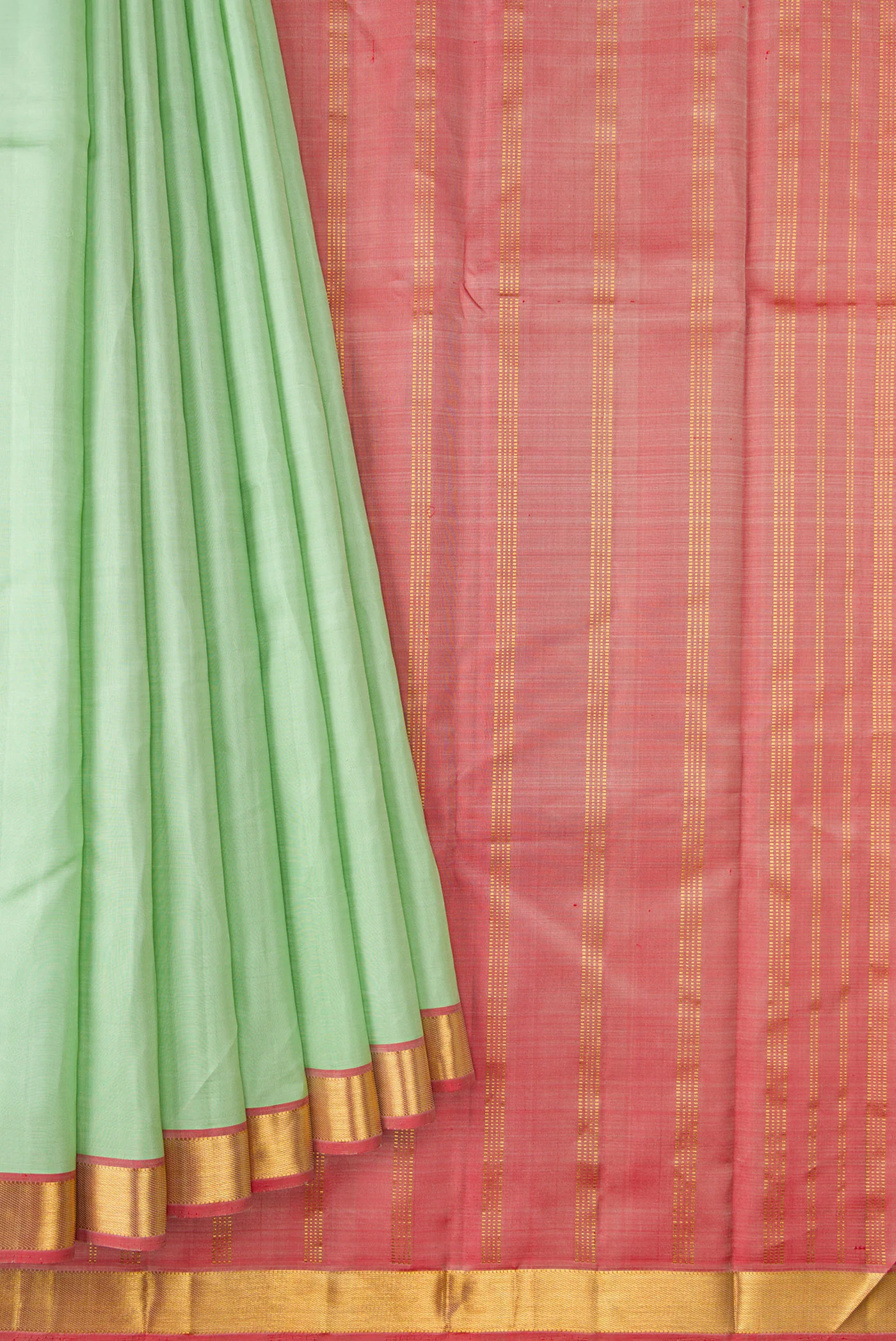 Pista Green Kanjivaram Silk Saree - Image 4