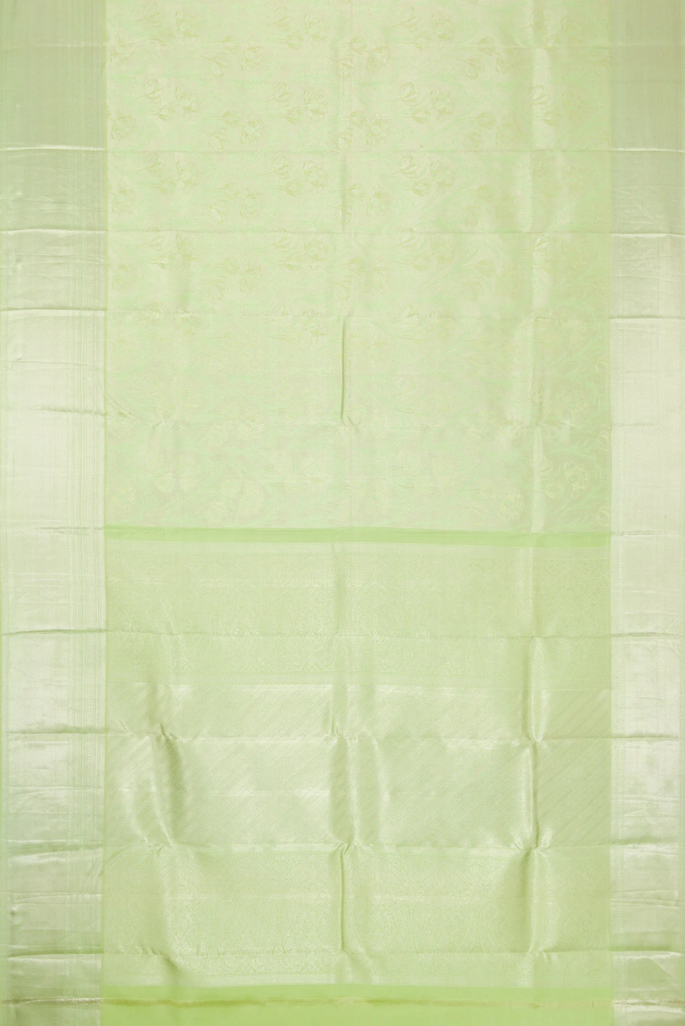 Pista Green Dual Tone Kanjivaram Silk Saree - Image 6