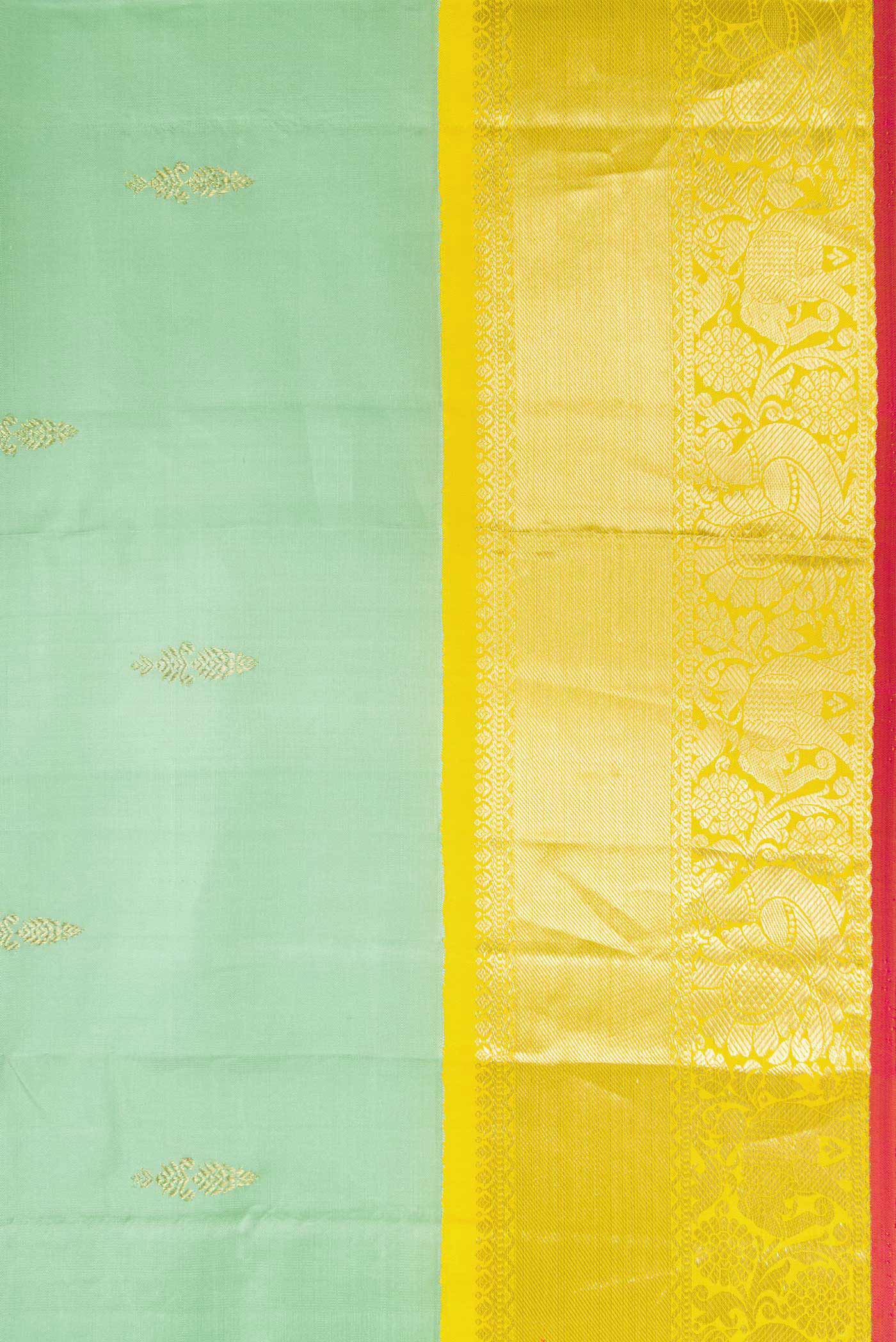 Pista Green Kanjivaram Silk Saree - Image 3