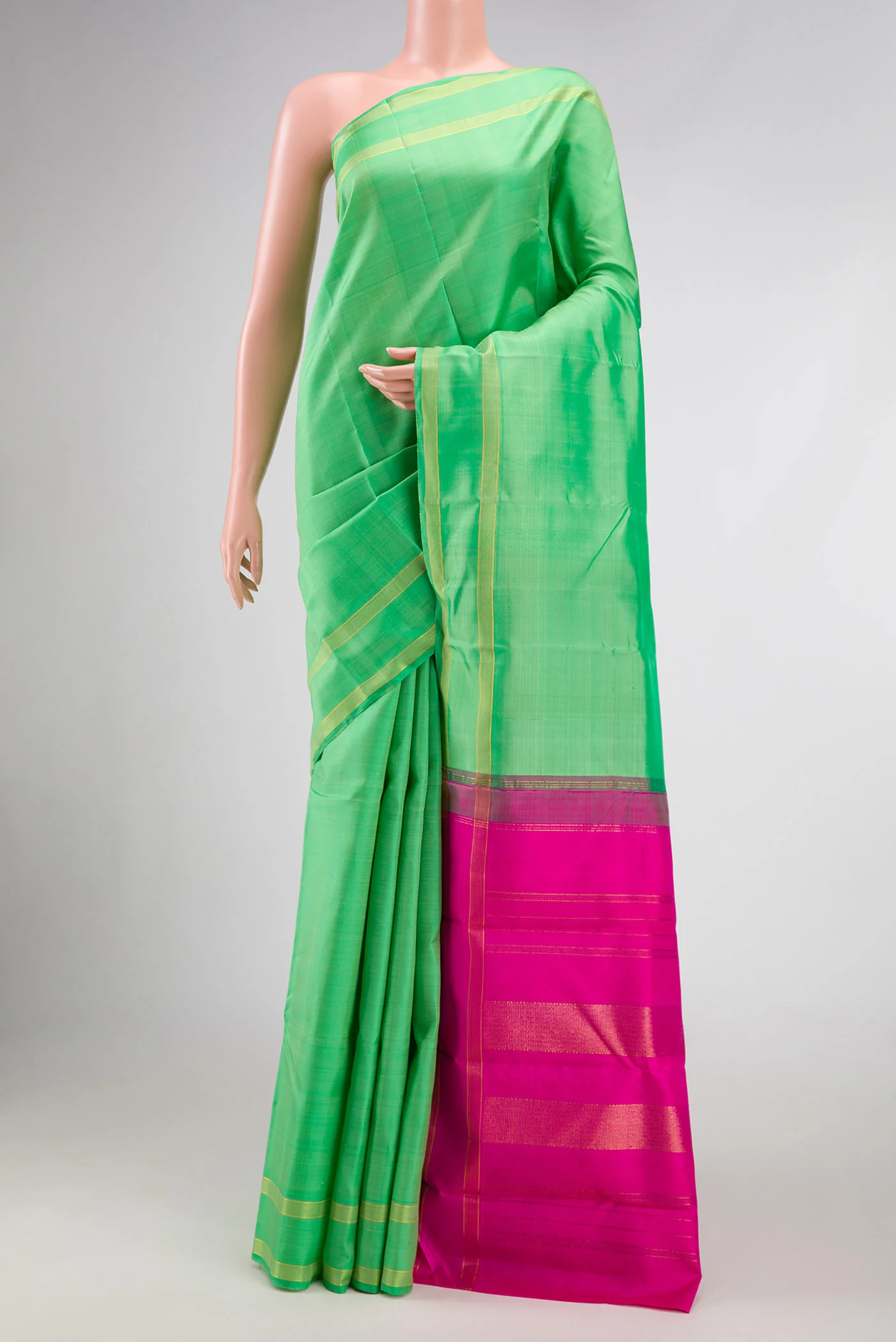 Pista Green Kanjivaram Silk Saree
