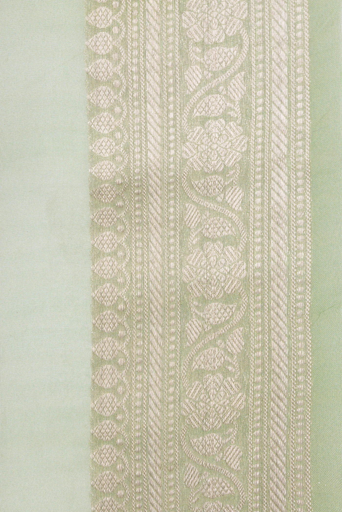 Sage Green Organza Silk Saree - Image 3