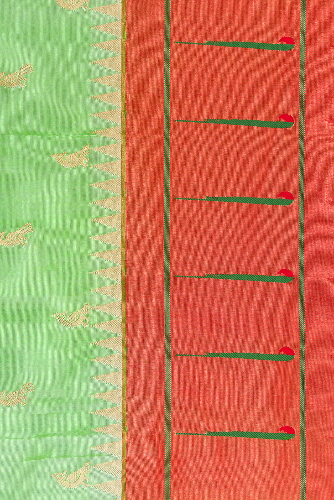 Pista Green Paithani Silk Saree - Image 3