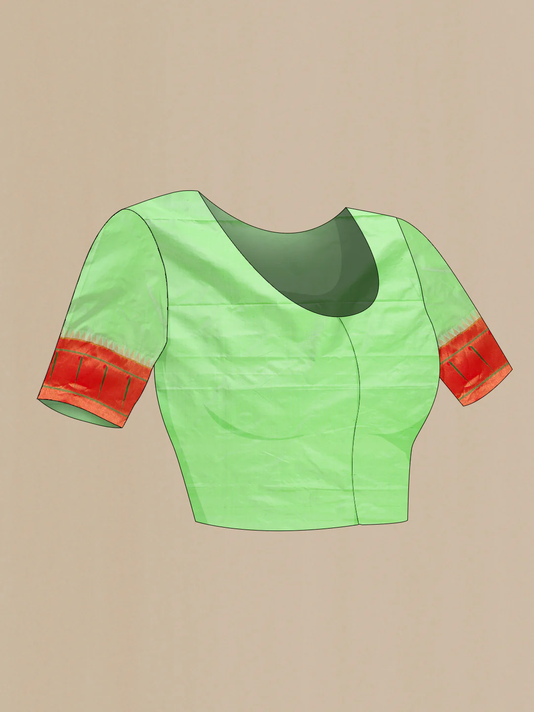 Pista Green Paithani Silk Saree - Image 5