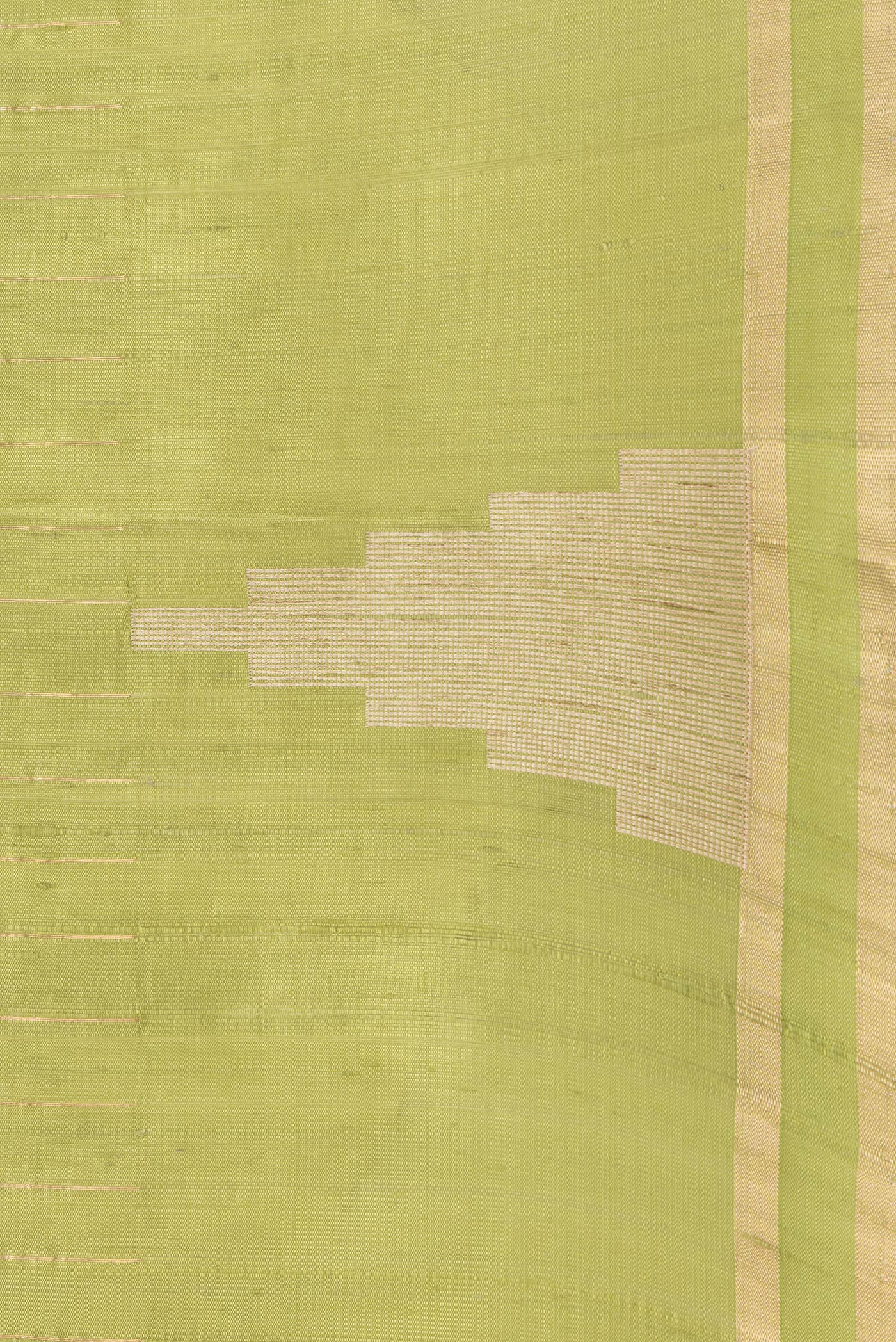 Pista Green Raw Silk Saree - Image 3