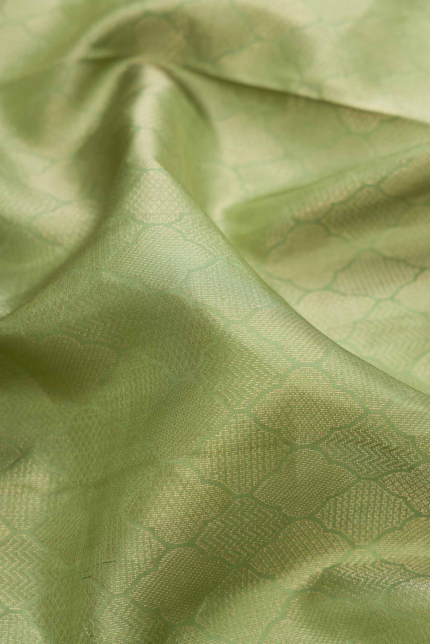 Sage Green Soft Silk Saree - Image 2