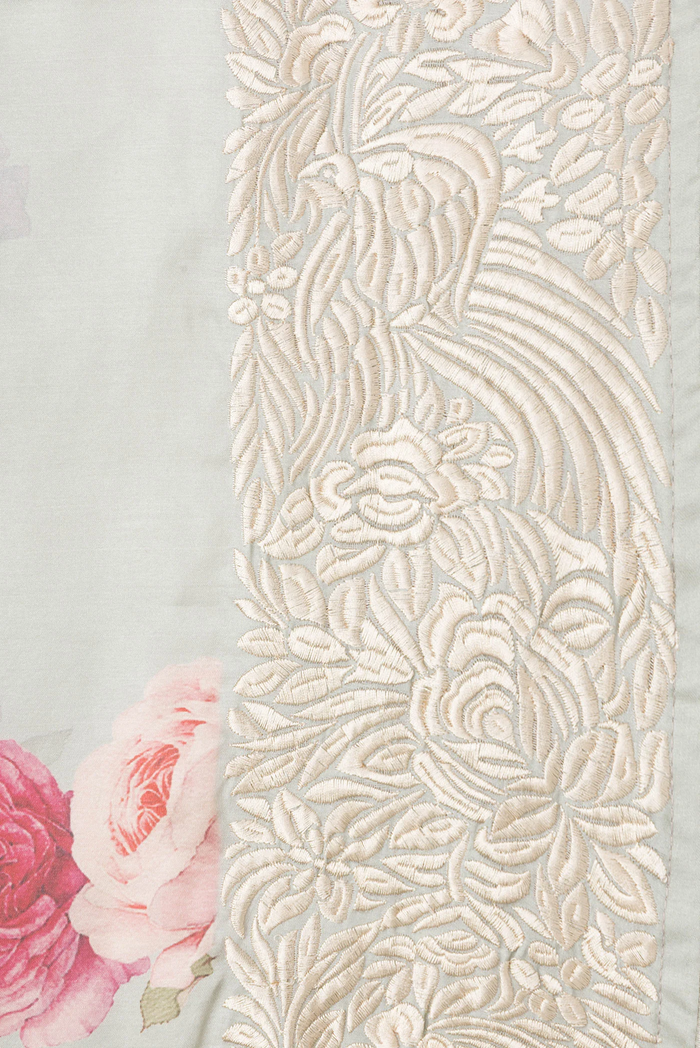 Light Blue Tussar Silk Saree - Image 3
