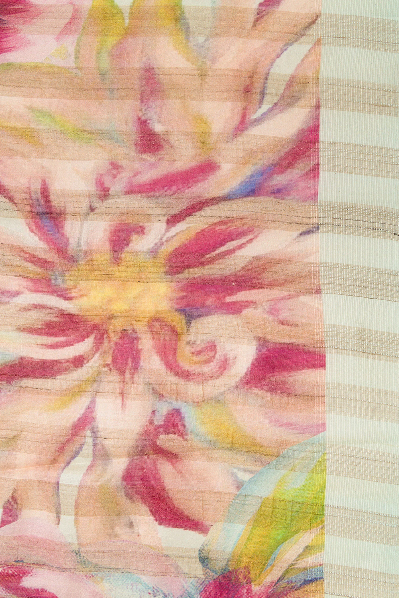 Light Green Tussar Silk Saree - Image 3