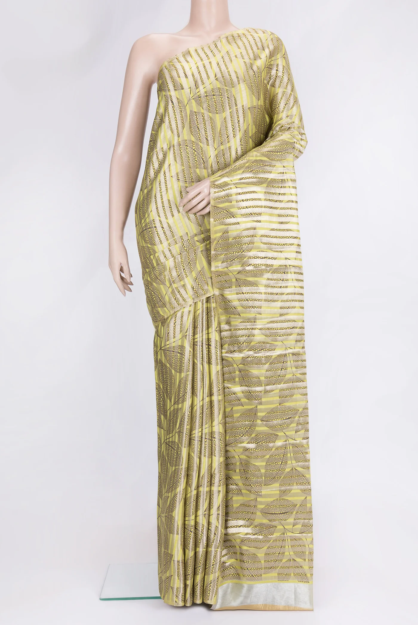 Green Banarasi Raw Silk Saree
