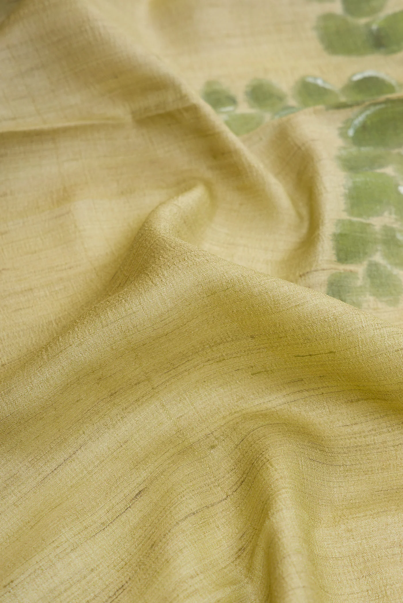 Pista Green Tussar Silk Saree - Image 2