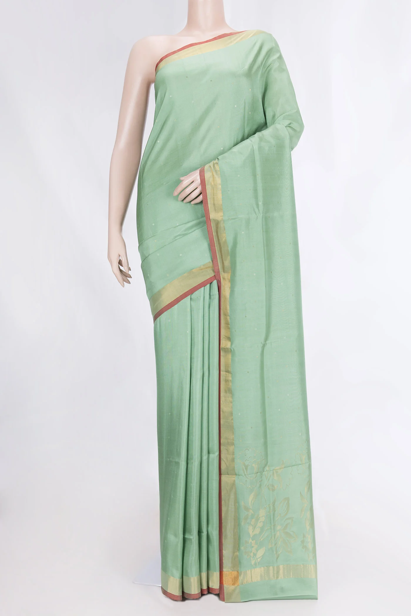 Pista Green Dual Tone Uppada Silk Saree