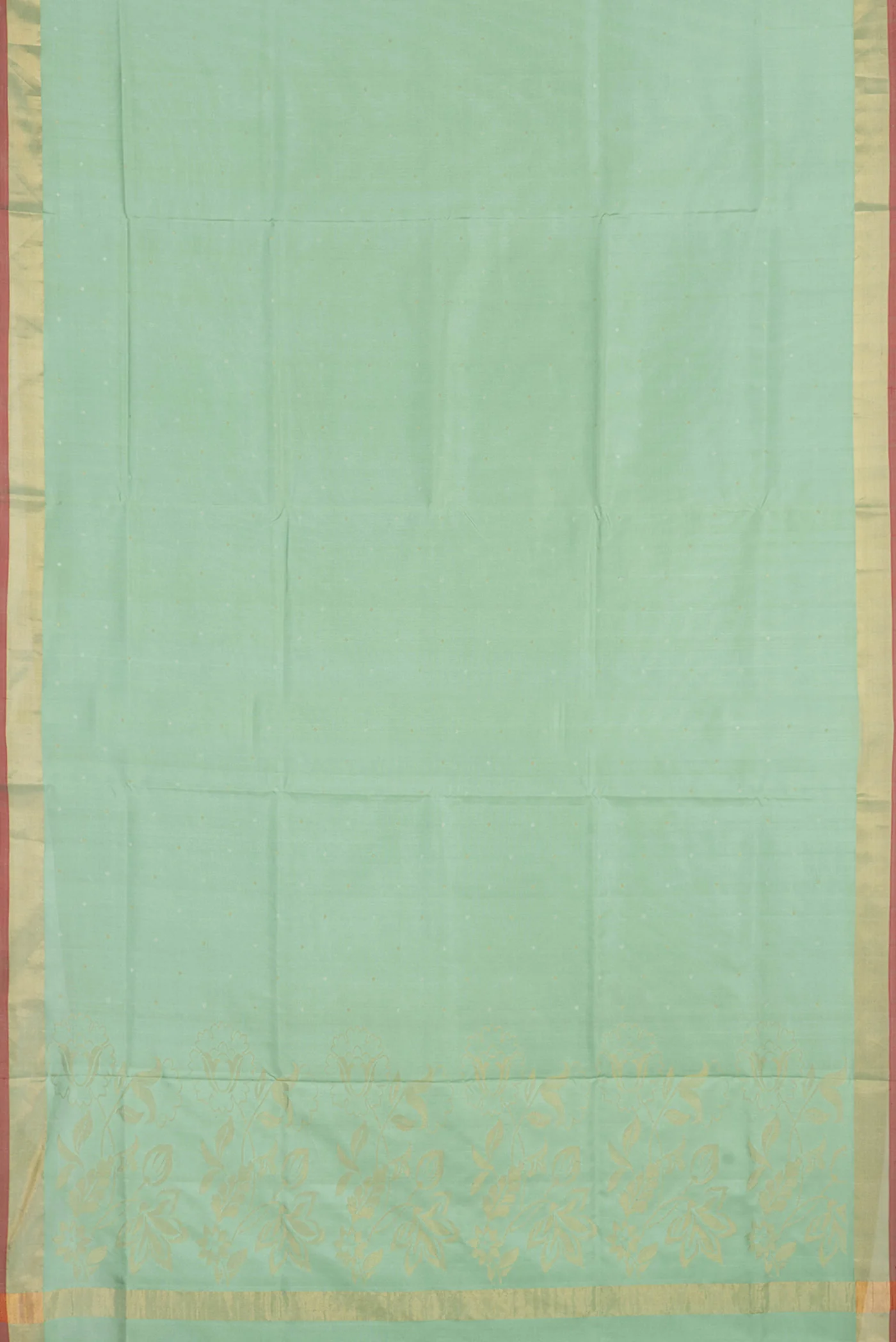 Pista Green Dual Tone Uppada Silk Saree - Image 6