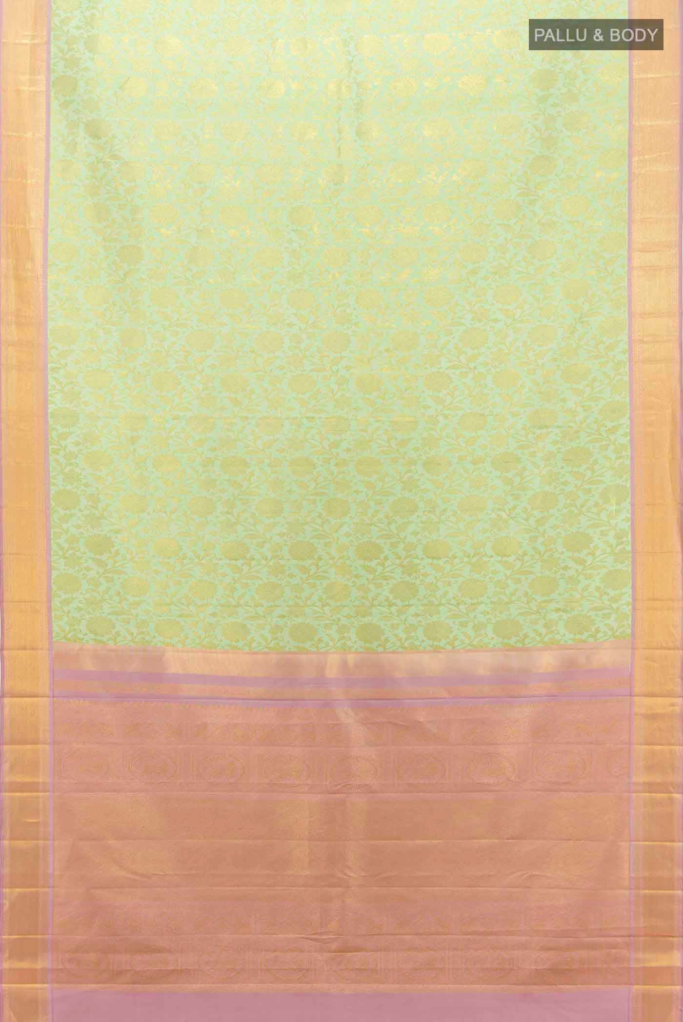 Pista Green Kanjivaram Silk Saree - Image 5