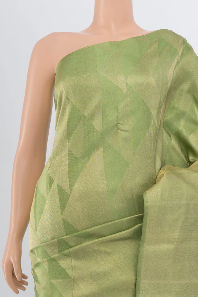 Sage Green Kanjivaram Silk Saree - Image 2